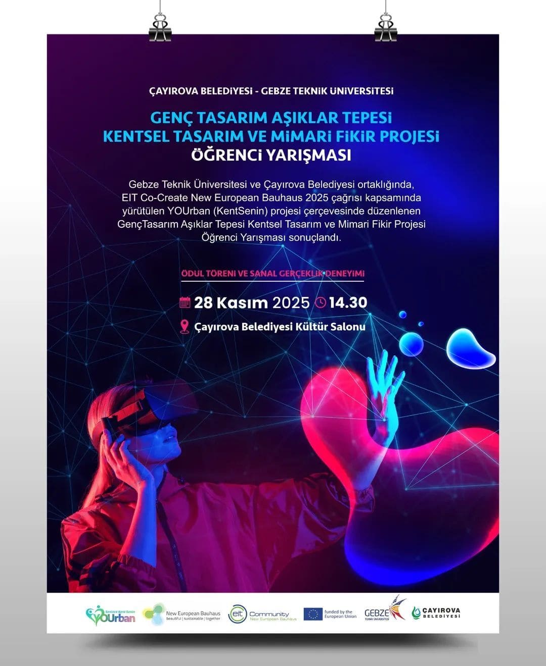 Aşıklar Tepesi Kentsel Tasarım Yarışması Sonuçlandı: Ödül Töreni 28 Kasım’da